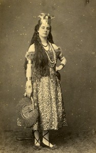 Algeria Actress Fancy Theater France Old Photo CDV Bertrand 1870