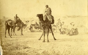 Algeria Beduins Group Painting Alger Old Photo CDV Ricman 1870