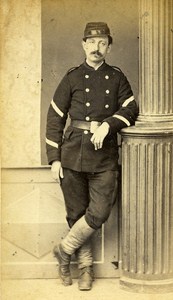 Military Costumee Cognac France Old Photo CDV Miranda ca 1870
