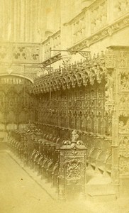 Church Interior Lyon France Old CDV Photo Joguet 1870