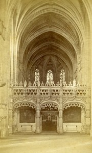 Royal Monastery Brou Bourg-en-Bresse France Old CDV Photo Joguet Pere 1870