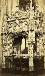 Royal Monastery Brou Bourg-en-Bresse France Old CDV Photo Joguet Pere 1870