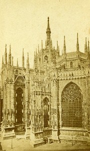 Duomo Cathedral Milano Italy France Old CDV Photo Brogi 1870