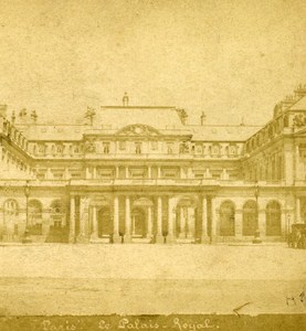 Paris Royal Palace France Old Stereo Photo 1870
