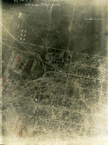 Trench Corbu Romania Orient War WWI WW1 Old Aerial Photo 1917