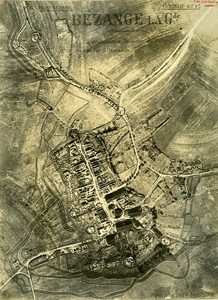 Bezange la Grande Trench France WWI WW1 Old Aerial Photo 1916