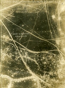 Tilloy les Mofflaines Trench France WWI WW1 Old Aerial Photo 1918