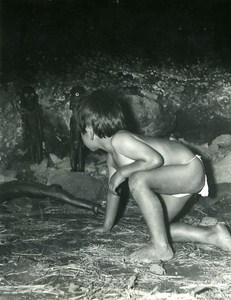 Sacred Cave Easter Island Rapa Nui Orongo Old Maziere Photo 1960