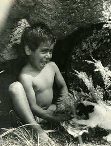 Portrait Easter Island Rapa Nui Orongo Old Maziere Photo 1960