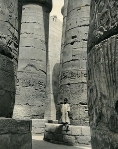 Karnak Temple Portrait Faouzi the small Egyptian old Photo Darbois 1965