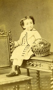 Children Costume Fashion Paris France Old CDV Photo Samson 1870