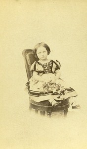 Children Costume Fashion Lyon France Old CDV Photo Fatalot ca 1870