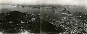 Panorama Rio de Janeiro Brazil Two Olds Photos ca 1935