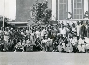 Africa Senegal Dakar Airport Senegalese Theater Troup Old Photo 1956