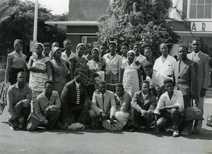 Africa Senegal Dakar Airport Senegalese Theater Troup Old Photo 1956