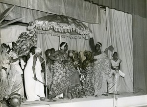 Africa Senegal Dakar Festival Ivory Coast Theater Troup Old Photo 1956