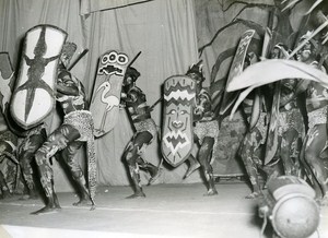 Africa Senegal Dakar Festival Ivory Coast Theater Troup Old Photo 1956