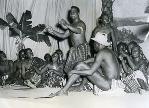 Africa Senegal Dakar Festival Ivory Coast Theater Troup Old Photo 1956