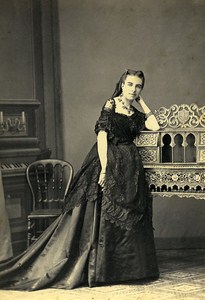 Woman Portrait Fashion Algiers Algeria Old Photo CC Geiser ca 1870