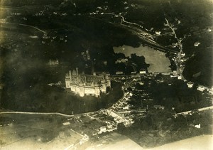 WWI Pierrefonds Castle Panorama France Old Photo 1917