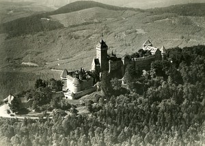 Sélestat Area Haut-Koenigsbourg Castle France Old Aerial Photo 1930