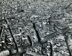 Paris Opera Area Panorama France Old Aerial Photo 1945