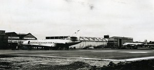 Toulouse Airport Airplane Warehouse France Old Photo Serge Cantie 1960