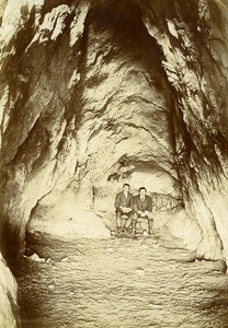 Saulges Grotto Interior France Old Snapshot Photo 1911