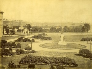 Ireland Eire Dublin Leinster Lawn & Merrion Square Old Photo W.L. 1875