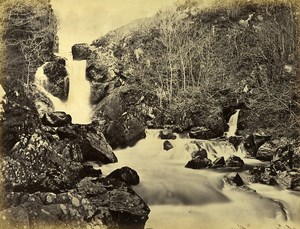 Ireland Eire Wiclow Vale of Avoca Waterfall Old Albumen Photo 1875