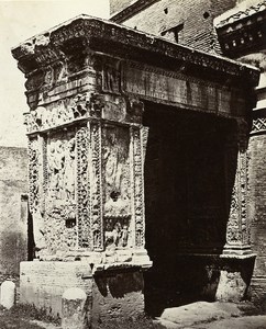 Italy Roma Arc of Goldsmiths Old Photo Bisson ca 1858
