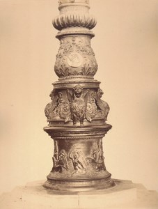 Italy Venice Bronze Pedestal St Mark Square Old Large Photo Carlo Naya 1865
