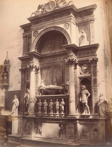 Italy Venice Mausoleum of Vendramin Old Large Photo Carlo Naya 1865