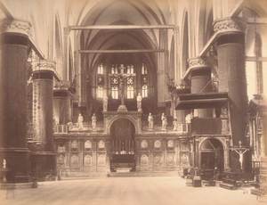 Italy Venice Chief Aisle of Church St Mark Old Large Photo Carlo Naya 1865
