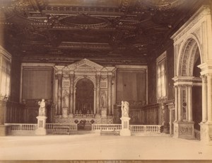 Italy Venice Scuola Grande de San Rocco Old Large Photo Carlo Naya 1865