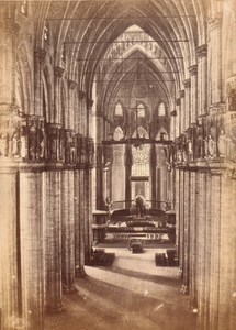 Italy Venice Church Interior Old Large Photo Carlo Naya 1865