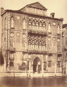 Italy Venice Palace Cavalli Franchetti Old Large Photo Carlo Naya 1865
