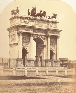Italy Milano Peace Arch Old Photo 1860