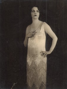 USA New York Broadway Theatre Actrice Danseuse Flapper Ancienne Photo De Mirjian 1924