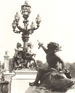 France Paris Impression Study Street Lamp Pont Alexandre-III large Photo 1966