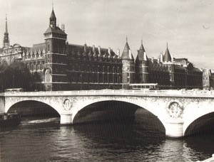 France Paris Impression Study Pont au Change Bridge old large Photo 1966