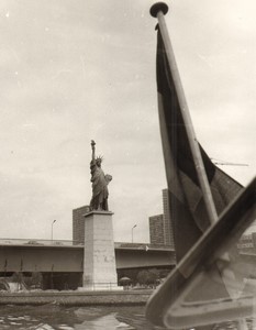 France Paris Impression Study Liberty Statue Pont de Grenelle large Photo 1966