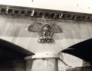 France Paris Impression Study Pont d'Iena Imperial Eagle old large Photo 1966 #2