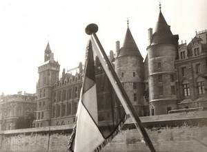 France Paris Impression Study Palais de justice from the Seine large Photo 1966