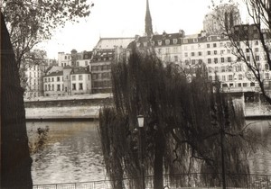 France Paris Impression Study Seine River Notre Dame old large Photo 1966