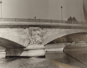 France Paris Impression Study Pont des Invalides Victoire old large Photo 1966