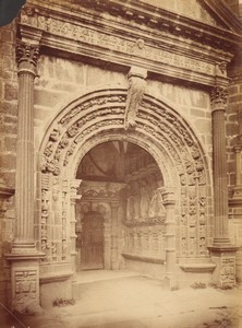 France Lampaul Guimiliau Saint-Miliau Church door large Photo Mieusement 1885