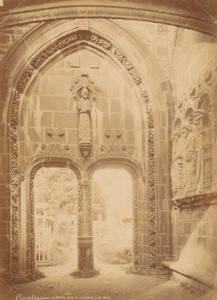 France Daoulas Abbaye Notre-Dame Porche du cimetiere ancienne grande Photo Mieusement 1884