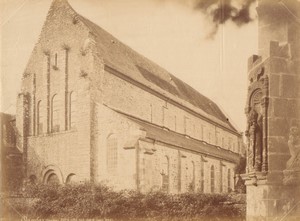 France Daoulas Notre Dame Abbey Church old large Photo Mieusement 1884