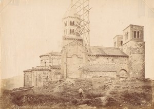 France Puy de Dôme Saint Nectaire Church old large Photo Mieusement 1877